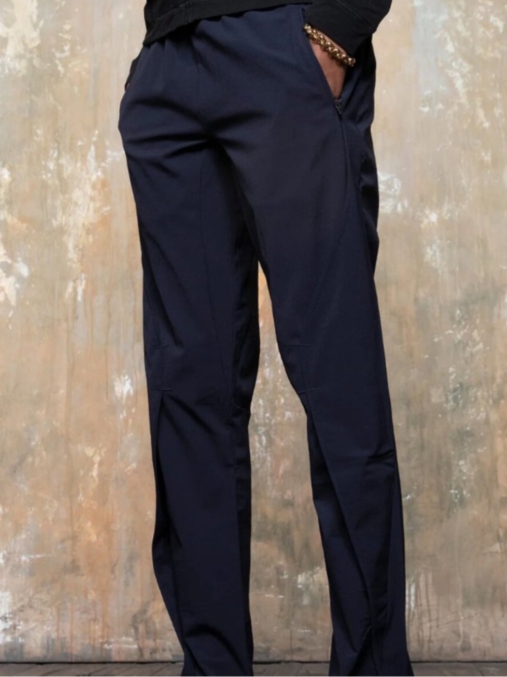 Paskho Navy Slim Travel Chinos